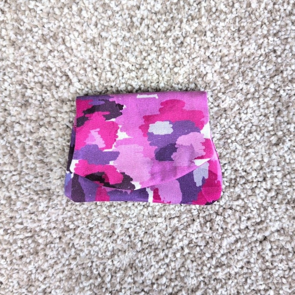 Pocket Wallet Card Holder Small Mini‎ Wallet Credit Business Pink Purple Camo